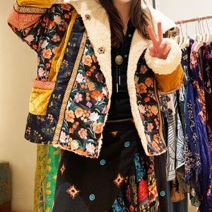 Unique Free People Patchwork Coat Brand New